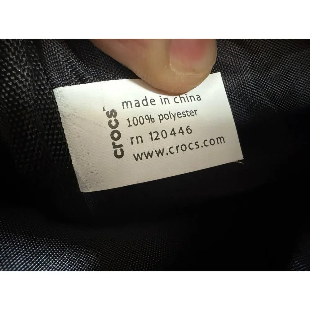 Crocs Graffiti Messenger Laptop Bag Shoulder Bag Jibbitz Black Multicolor